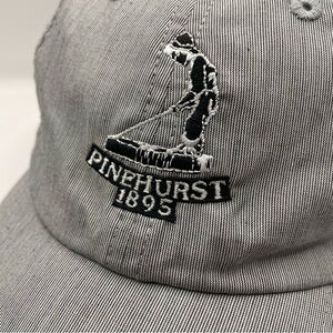 Pinehurst Golf Club B/W (Grey) Adjustable Strap/Buckle Golf Cap
